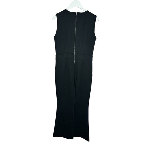 NWT Spanx The Perfect Jumpsuit Black Sleeveless Shaping Tech Flare Size Medium - Picture 8 of 12